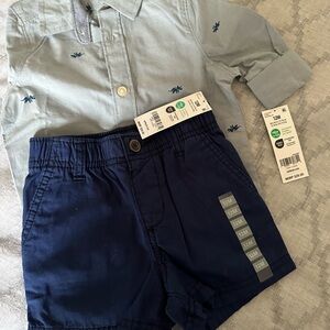 OshKosh B'gosh Blue Matching Shorts Set